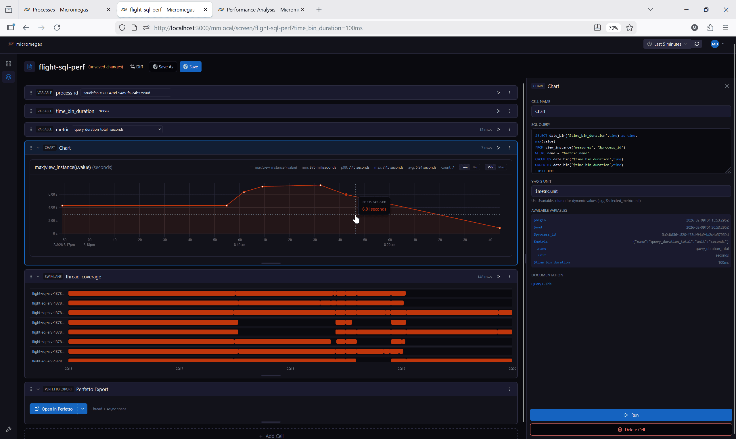 Preview image from Micromegas — Unified Observability Platform